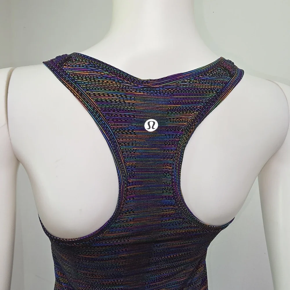 Lululemon Swiftly Tech Racerback Tank Top 2.0 Women Size 4 Run Rainbow Heather